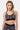 Tenue de sport Judoka Bandana Noir, brassière et legging à motif bandana noir et blanc, bandeau noir à la taille