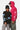 Sweat à capuche Fendy Rose porté par un mannequin homme, lettres gothiques roses sur la manche, ambiance studio