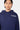 Sweat à capuche Fuzz Bleu Marine, gros plan de face sur mannequin homme, inscription blanche Elevenparis sur la poitrine