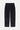 Pantalon Beleo Noir délavé à plat, vu de face, denim noir avec fleurs de lys brodées ton sur ton