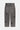 Pantalon Beleo Gris à plat, vu de dos, poches arrière et fleurs de lys noires brodées sur denim gris