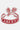 Bracelet tissé Eberry Écru à pompons, inscription gothique MAISON rouge sur bande blanche, à plat
