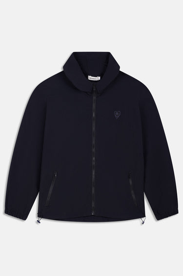 Veste coupe-vent Jaway Noir zippée de face à plat, poches zippées et petit coeur sur la poitrine