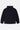 Veste coupe-vent Jaway Noir vue de dos à plat, capuche et cordons de serrage à l'ourlet