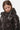 Doudoune enfant Flash Noir brillante, gros plan face, capuche, cordon ElevenParis et petit coeur smiley blanc