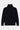 Pull Emile Noir à col montant vu de dos à plat, maille épaisse et bords côtes