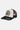 Casquette trucker Evander Noir, façade écrue brodée d'une fleur de lys noire, visière et filet noirs