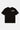 T-shirt Fabea Noir de face à plat, petit logo Eleven Paris blanc avec étoiles sur la poitrine