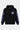 Sweat à capuche Fabian Noir de face à plat, logo ELVN PRS bleu sur la poitrine et ELVN sur les manches