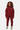 Sweat à capuche Falou Bordeaux porté en pied par une mannequin enfant, inscription blanche, jogging bordeaux assorti