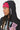 Sweat à capuche Faon Noir Délavé vu de profil, inscription LIFE IS A JOKE sur la capuche, bonnet rose