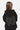 Sweat à capuche Farry Noir vu de dos sur enfant, grand smiley fleur et lettrage ELEVENPARIS en strass
