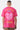 T-shirt Feremy Rose porté par un homme, vue de dos, grand cœur ELEVENPARIS rose clair et inscriptions jaunes et bleues