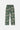 Pantalon Fiby Camouflage à plat, vue de dos, jambes droites et taille élastique, motif camouflage vert
