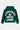 Sweat à capuche zippé Fizz Vert de dos à plat, inscription Eleven Paris No Snitch Lovers blanche, lettrages noirs aux manches