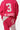 Jogging Flea Rose, zoom sur le dos d'une fillette avec sweat court rose, numéro 3 blanc et inscription No Snitch