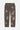 Pantalon Flex Gris de dos à plat, deux poches plaquées, étiquette Elevenparis et fleurs de lys roses et blanches