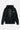 Sweat à capuche Fliper Noir Délavé de face à plat, effet délavé, cordons écrus, poche kangourou, logo Elevenparis blanc
