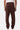 Jogging Fallone Marron porté de dos par un mannequin, taille élastique, coupe droite, uni
