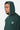Sweat à capuche Flocon Vert, zoom de profil sur la capuche à bordure surpiquée blanche et le cœur brodé