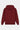 Sweat à capuche Flocon Bordeaux de dos à plat, uni, bordure de capuche à surpiqûres blanches