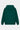 Sweat à capuche Flocon Vert de dos à plat, uni, bordure de capuche à surpiqûres blanches