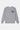 Sweat col rond Flora Gris Chiné de face à plat, broderie noire Eleven Paris en lettres cursives sur la poitrine