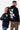 Sweat à capuche Florian Noir porté par deux mannequins, l'un de dos avec In the end l'amour win, l'autre de face