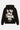 Sweat à capuche Florian Noir de dos à plat, grande inscription blanche In the end l'amour win et mention ELVNP Chapter Again