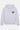 Sweat à capuche Focaccia Gris Chiné de face à plat, cordons gris, petit cœur noir et blanc avec inscription violette