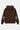 Sweat à capuche Fresh Marron de dos sur fond blanc, trèfles en coeurs brodés écrus sur les manches