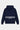 Sweat à capuche Fuzz Bleu Marine de dos sur fond blanc, grande inscription ELEVENPARIS brodée blanche
