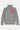 Pull col roulé Emile Gris chiné à plat de face, cœur rose brodé sur la poitrine