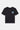 T-shirt Jais Noir à plat de face, petit cœur bleu qui coule avec inscription Eleven Paris sur la poitrine