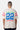 T-shirt James Écru vu de dos sur un mannequin homme, grand 22 bleu, texte French Riviera et Elevenparis