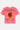 T-shirt Jam Rose à plat vu de dos, inscription Eleven et tartine en forme de cœur, texte Sorry I'm Late