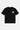 T-shirt Jared Noir à plat de face, petit emblème fleur de lys coloré sur la poitrine