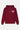 Sweat à capuche Javalentin Bordeaux à plat, de dos, grand coeur rouge et inscription rose In the end l'amour win