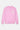 Pull Jedmo Rose à plat, vue de face, coeur rose pâle à croix roses et sourire brodé, col rond
