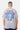 T-shirt Jelly Gris Chiné porté par un mannequin homme, vue de dos, inscription Eleven French Riviera Paris et coeur bleu