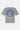 T-shirt Jelly Gris Chiné à plat, vue de dos, inscription Eleven French Riviera Paris, coeur bleu et Life is a joke