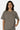 T-shirt Jerusalema Kaki porté par une mannequin femme, de face, main sur la hanche, coeur brodé sur la poitrine