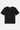 T-shirt Jerusalema Noir à plat, vue de face, petit coeur noir en relief sur la poitrine