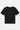 T-shirt Jerusalema Noir à plat, vue de dos, col rond, coupe ample sans motif