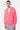Sweat zippé à capuche Josalyne Rose porté de face par un mannequin homme, poche kangourou à surpiqûres blanches, marguerites