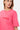 T-shirt Joums Rose en gros plan, poche poitrine et broderie rouge Eleven en lettres gothiques