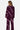 T-shirt à manches longues Thailande Violet tie-dye porté de dos par une mannequin femme avec jogging assorti