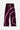 Jogging Journey Violet aubergine à plat, vue de face, effet tie-dye rose, cordons tressés multicolores et écusson brodé