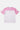T-shirt Jovann Écru en mesh à plat, vue de dos, empiècement rose sur les épaules et numéro 03 blanc sur les manches