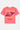 T-shirt June Rose vu de dos à plat, inscription jaune Create a Kinder Planet et cœur planète, fond blanc